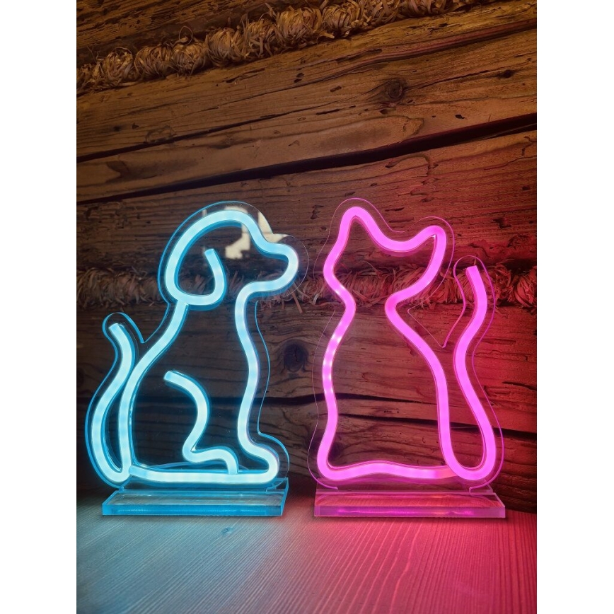 2Kids Toys - Decorazione da tavolo LED al neon LED/5W/USB cane