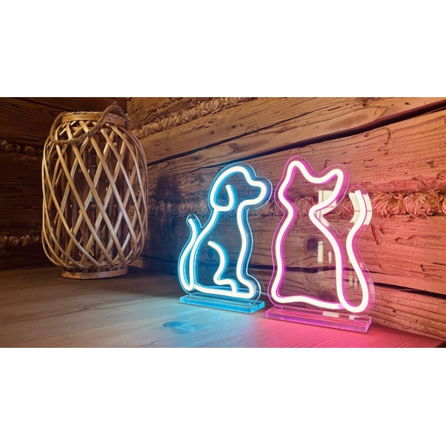 2Kids Toys - Decorazione da tavolo LED al neon LED/5W/USB cane