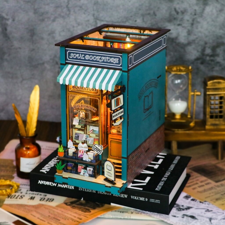 2Kids Toys - Puzzle 3D LED Fermalibri Libreria dell'anima 2xAAA