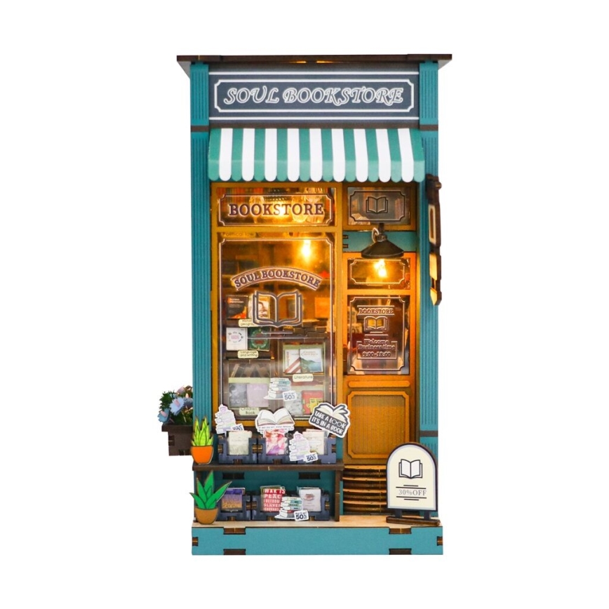 2Kids Toys - Puzzle 3D LED Fermalibri Libreria dell'anima 2xAAA