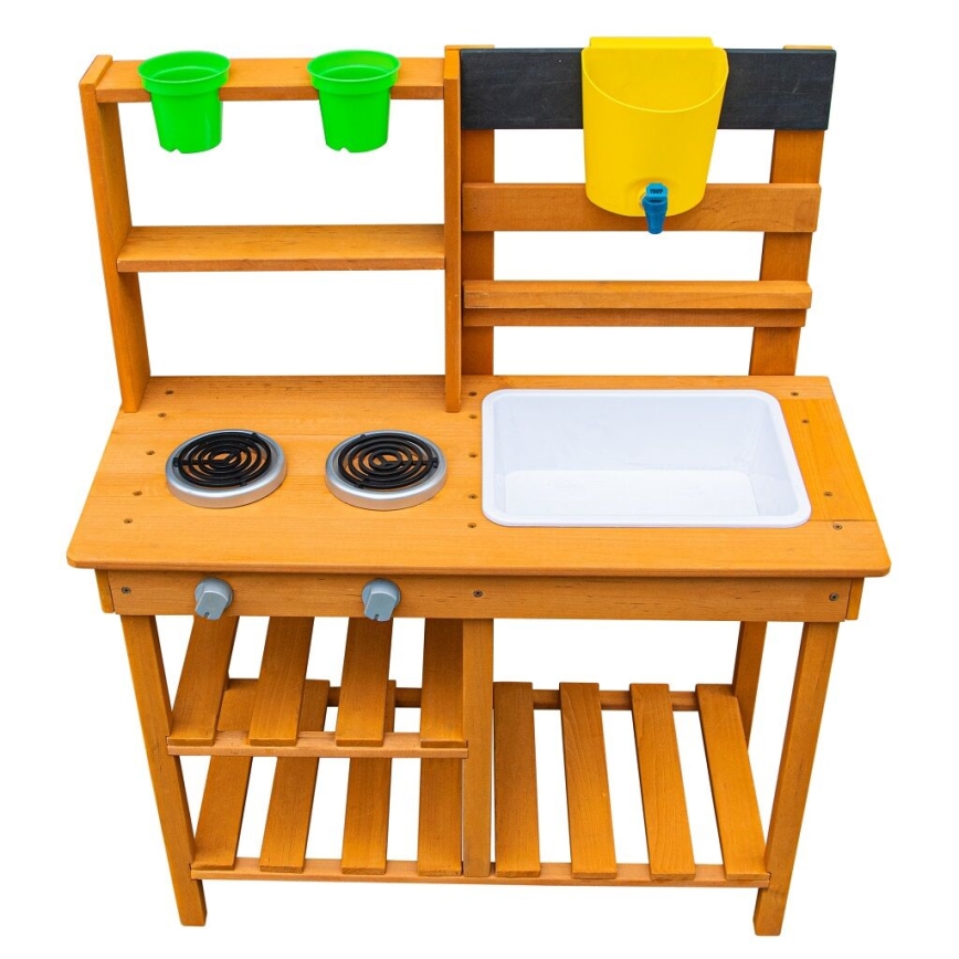 2Kids Toys - Holz-Spielküche für draußen mit Spüle