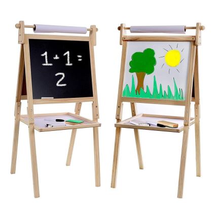 2Kids Toys - Lavagna magnetica bifacciale in legno