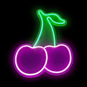 2Kids Toys - LED Decorazione murale al neon LED/5W/USB cherries