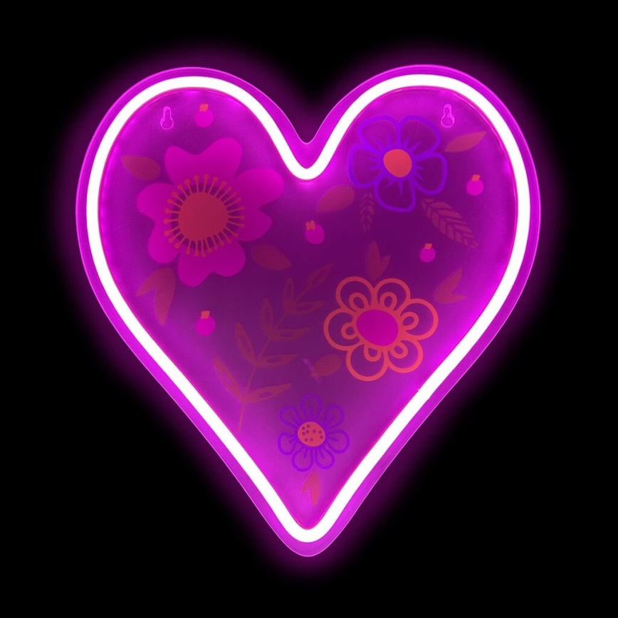 2Kids Toys - LED Decorazione murale al neon LED/5W/USB cuore