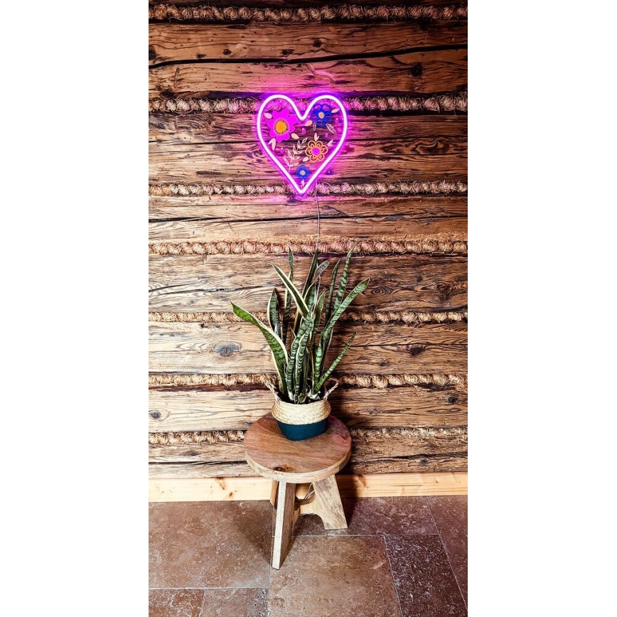 2Kids Toys - LED Decorazione murale al neon LED/5W/USB cuore