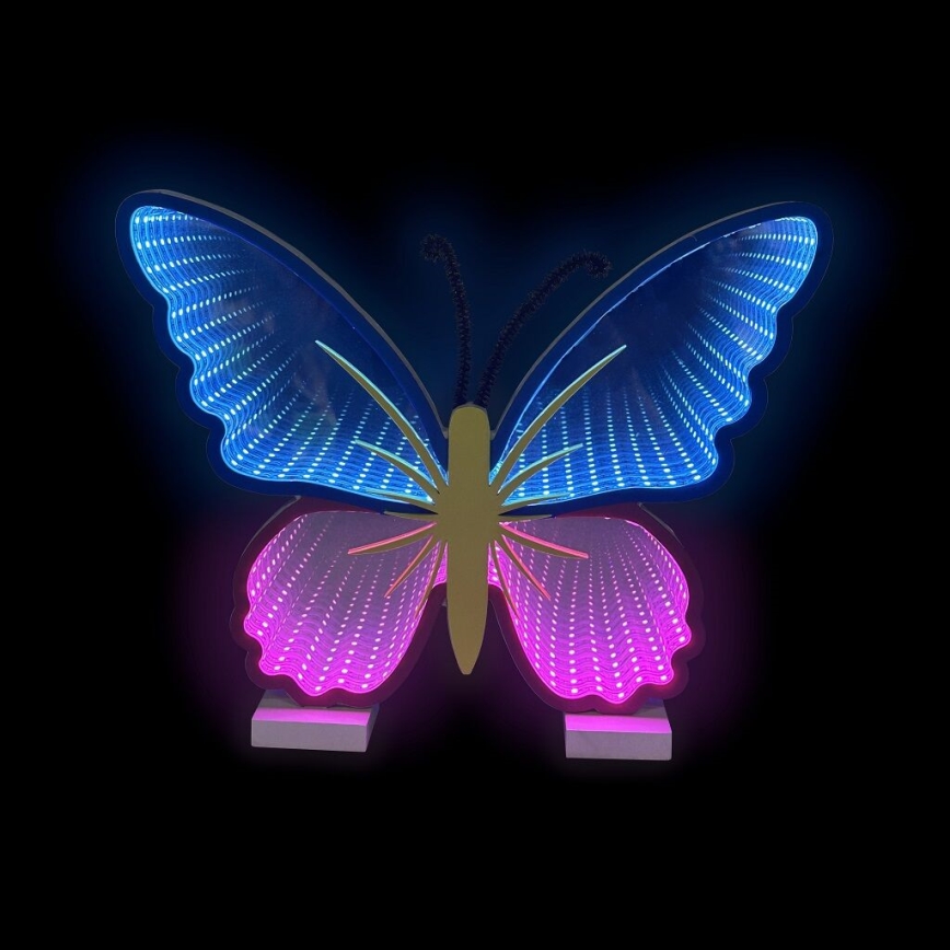 2Kids Toys - LED-Neon-Tischdekoration LED/5W/USB Schmetterling