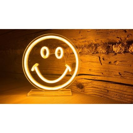 2Kids Toys - LED-Neon-Tischdekoration LED/5W/USB Smiley