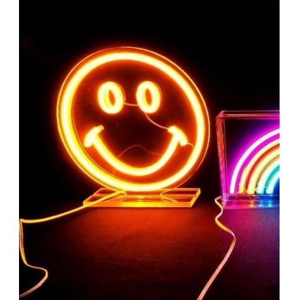 2Kids Toys - LED-Neon-Tischdekoration LED/5W/USB Smiley