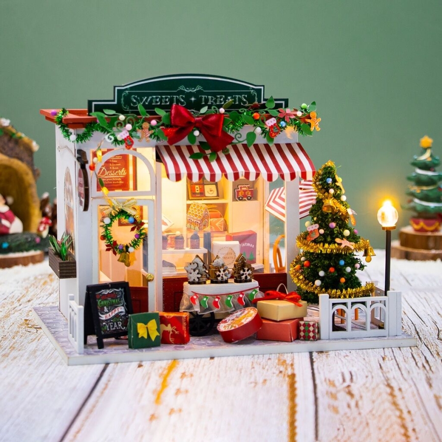 2Kids Toys - Miniatura della casetta Pasticceria di Natale 2xAAA