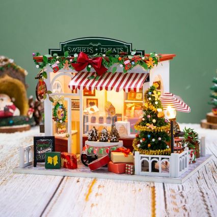 2Kids Toys - Miniatura della casetta Pasticceria di Natale 2xAAA