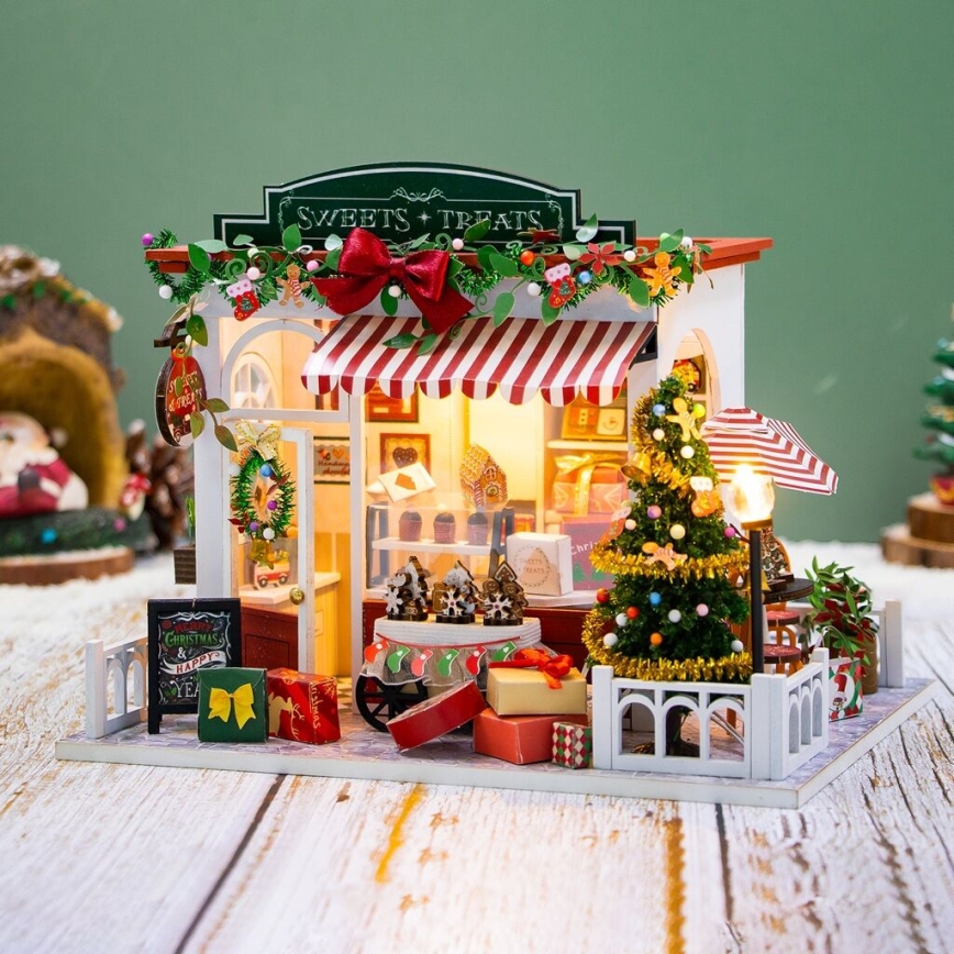 2Kids Toys - Miniatura della casetta Pasticceria di Natale 2xAAA