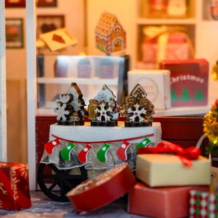 2Kids Toys - Miniatura della casetta Pasticceria di Natale 2xAAA