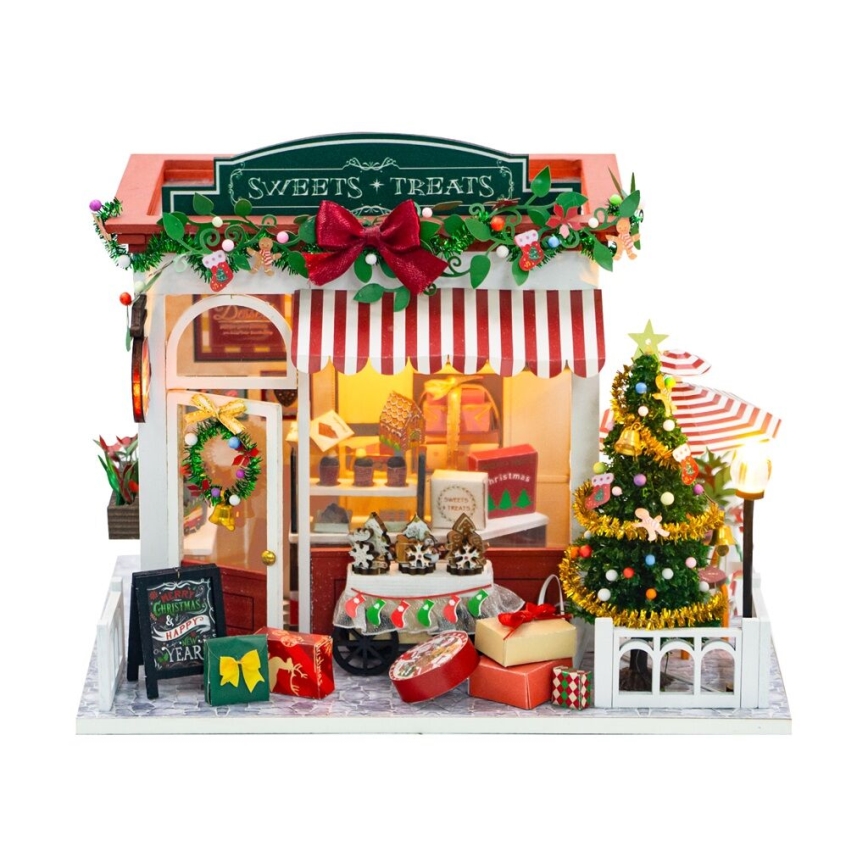 2Kids Toys - Miniatura della casetta Pasticceria di Natale 2xAAA
