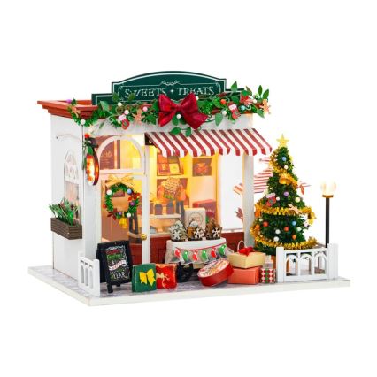 2Kids Toys - Miniatura della casetta Pasticceria di Natale 2xAAA
