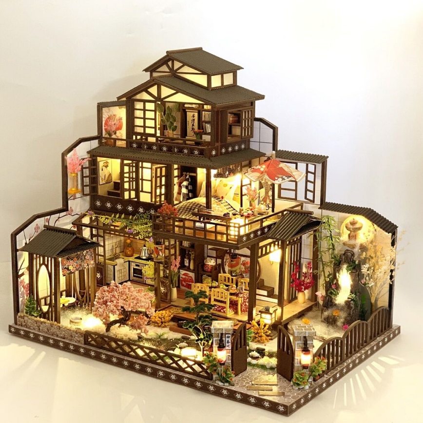 2Kids Toys - Miniatura della casetta Villa Sakura elegante 2xAAA