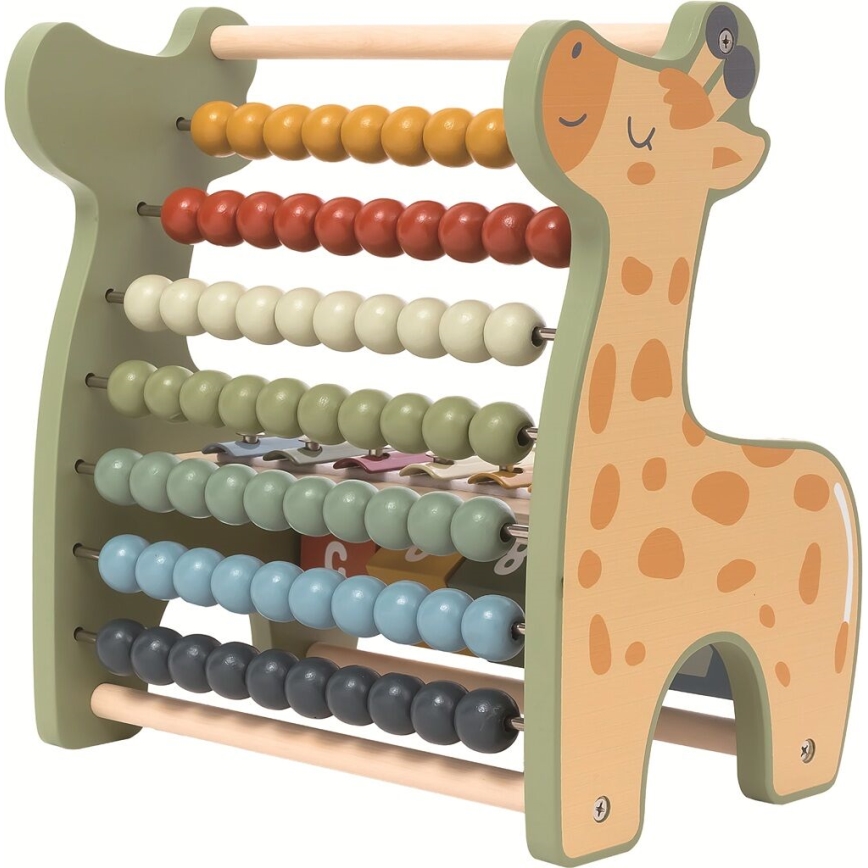 2Kids Toys - Multifunktionaler Holzrechner Giraffe