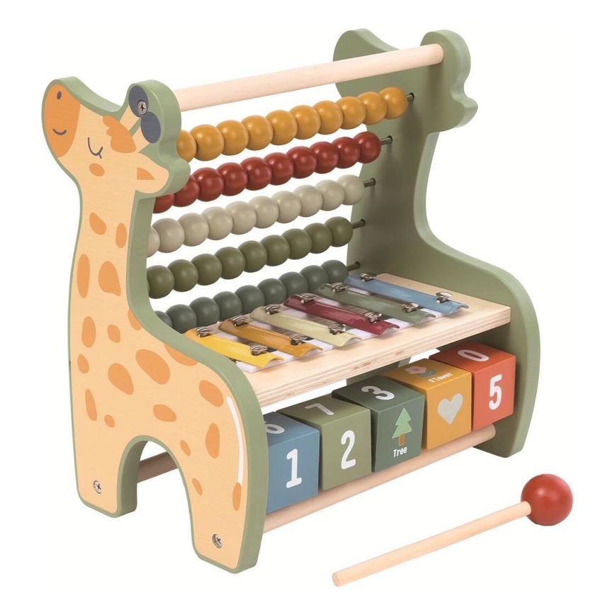 2Kids Toys - Multifunktionaler Holzrechner Giraffe