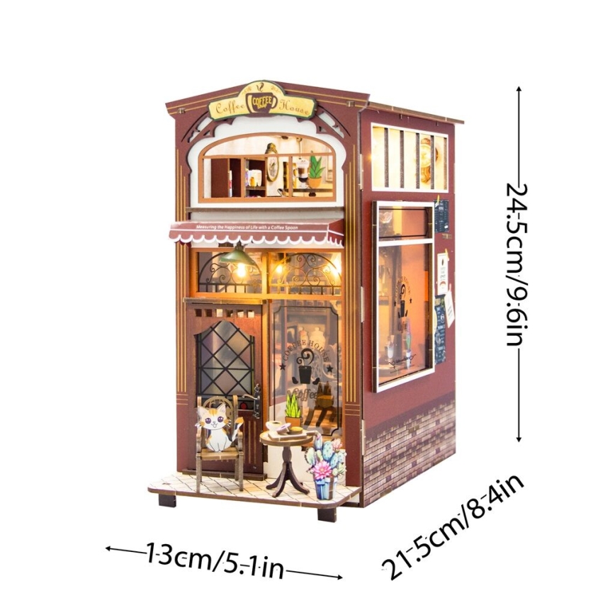 2Kids Toys - Puzzle 3D LED Fermalibri Caffetteria 2xAAA