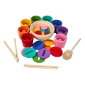 2Kids Toys - Regenbogenkugeln, Münzen und Becher in 8 Farben