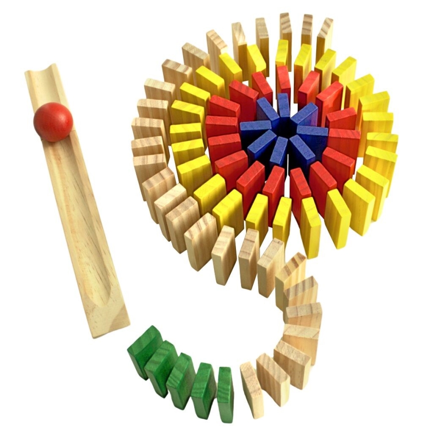 2Kids Toys - Set di 800 tessere di domino in legno colorato
