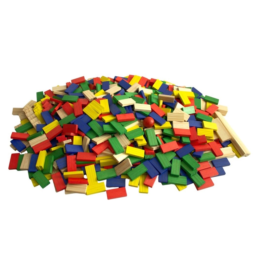 2Kids Toys - Set di 800 tessere di domino in legno colorato