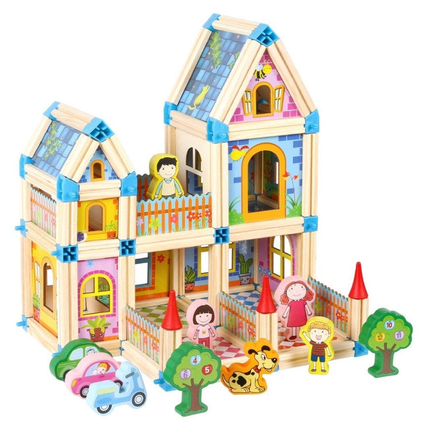 2Kids Toys - Set di costruzioni in legno: Castello