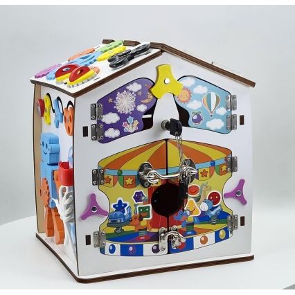 2Kids Toys - Tableau d'activités en forme de maisonnette, blanc