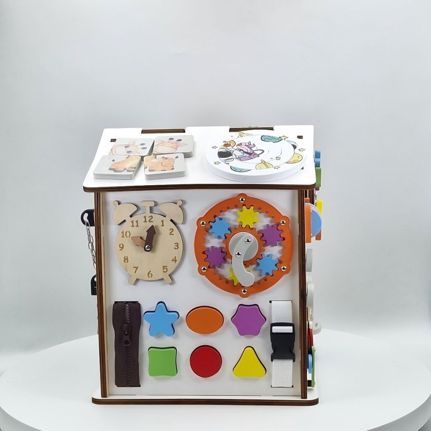 2Kids Toys - Tableau d'activités en forme de maisonnette, blanc