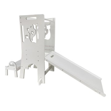 2Kids Toys - Torre didattica Gatto con scivolo e lavagna
