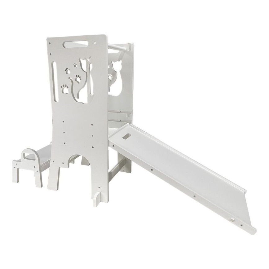 2Kids Toys - Torre didattica Gatto con scivolo e lavagna