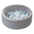 2Kids Toys - Trockenes Bällebad für Kinder, Ø 90 cm, grau