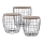3er-Set Couchtische BRISO Ø 31/38/42,5 cm, braun/schwarz