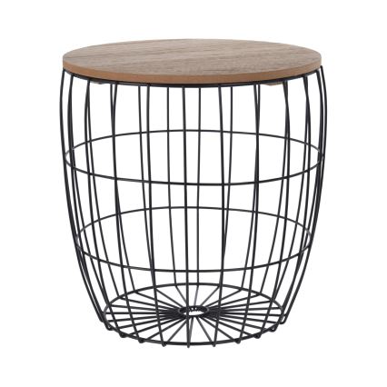 3er-Set Couchtische BRISO Ø 31/38/42,5 cm, braun/schwarz