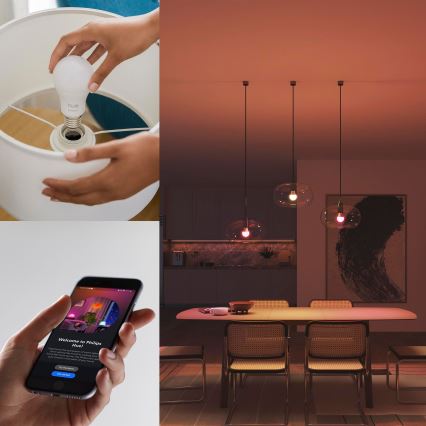 3er-Set dimmbare LED-Lampen Philips Hue White And Color Ambiance Essential E27/8W/230V 2200-6500K