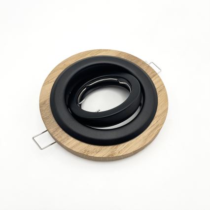 3er-Set Einbauleuchte TOBBY 1xGU10/20W/230V, Ø 11,5 cm, Eiche/Schwarz