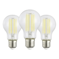 3er-Set LED-Leuchtmittel VINTAGE A60 E27/7,2W/230V 2700K - Eglo 110438