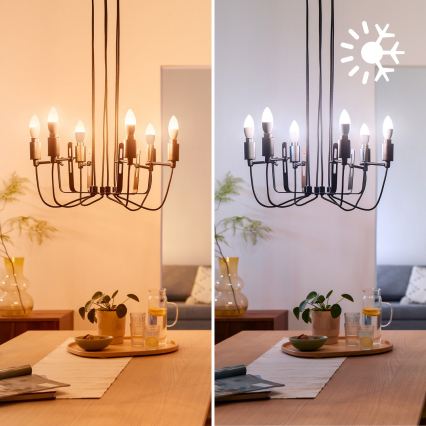 Set 4x dimmbare Philips SMART C37 LED-RGB-Leuchtmittel E14/5W/230V 2200-6500K