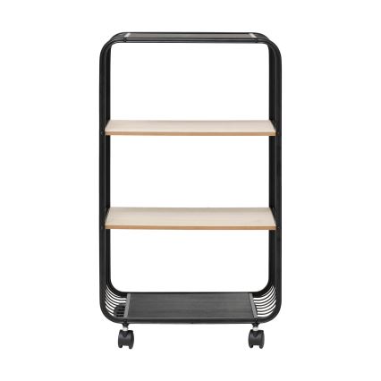 5five - Desserte/étagère mobile COLGE 74x43 cm noir/beige
