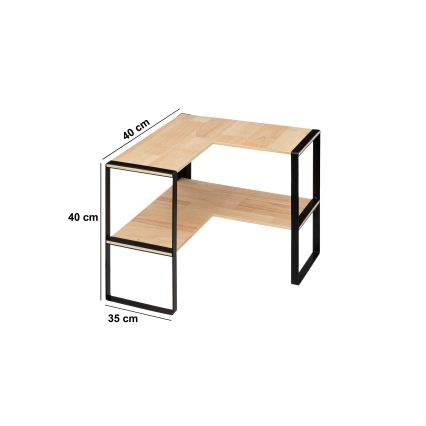 5five - Eckregal PALO 40x40 cm beige/schwarz