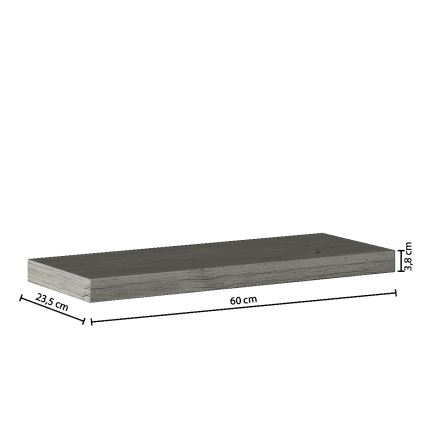 5five - Mensola da parete HYLE 60x24 cm rovere grigio