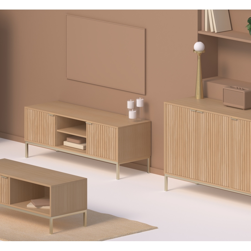 5five - Meuble TV KUBI 120x40 cm marron