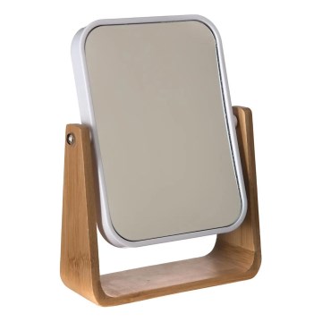5five - Miroir de maquillage NATUREO 21,8x16 cm bambou/blanc