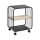 5five - Serviertisch/mobile Ablage COLGE 53x43 cm schwarz/beige