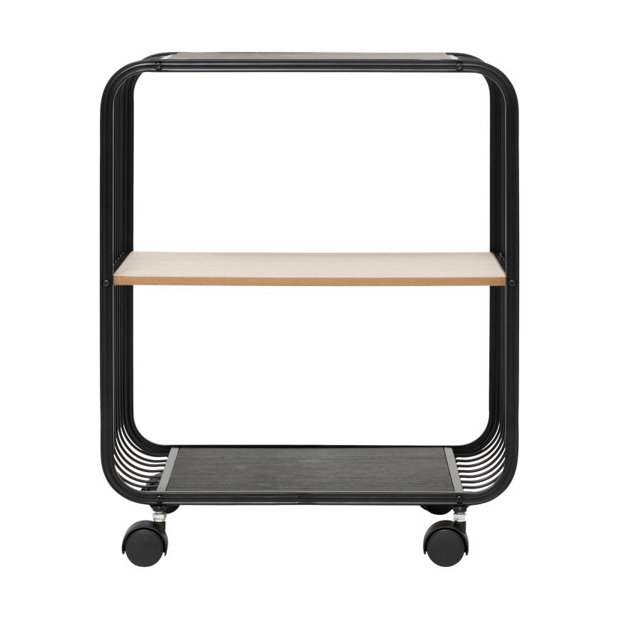 5five - Serviertisch/mobile Ablage COLGE 53x43 cm schwarz/beige