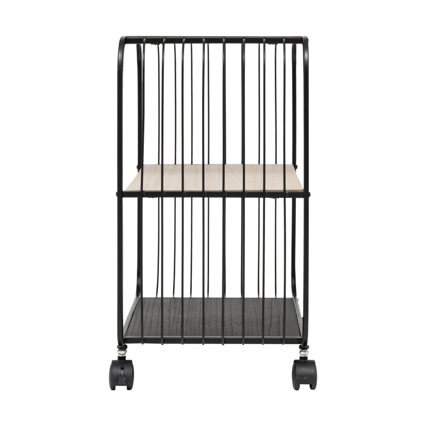 5five - Serviertisch/mobile Ablage COLGE 53x43 cm schwarz/beige