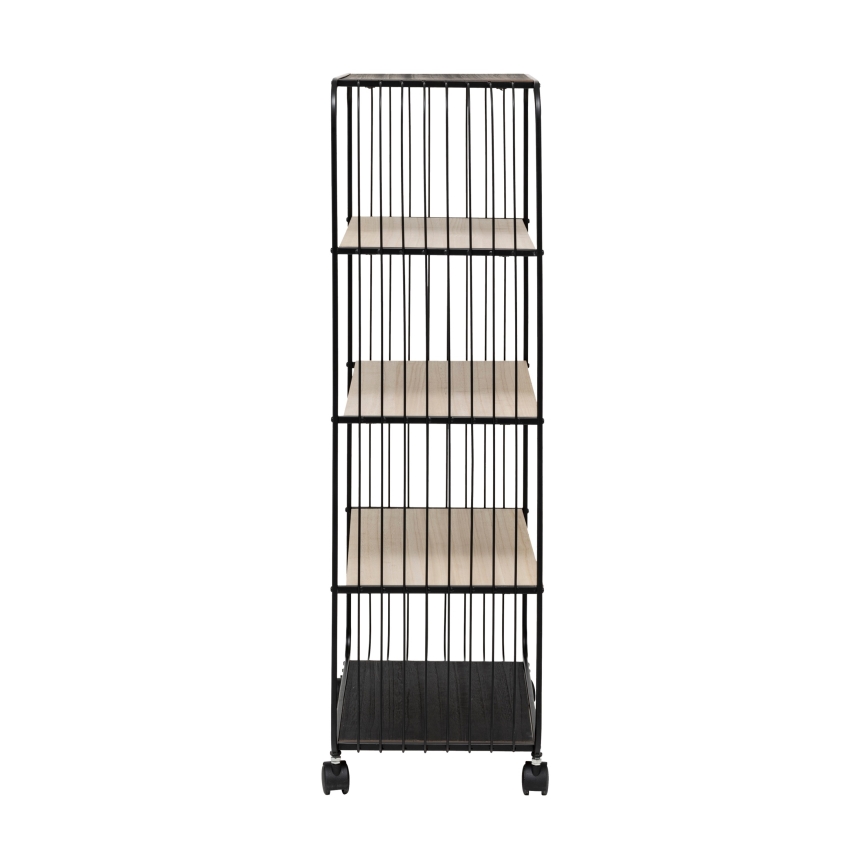 5five - Serviertisch/mobiler Regalwagen COLGE 97x55 cm schwarz/beige