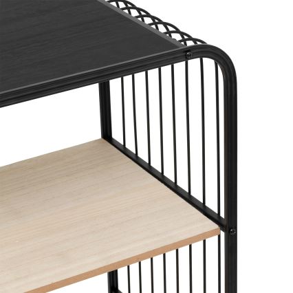 5five - Tavolino da servizio/carrello mobile COLGE 97x55 cm nero/beige