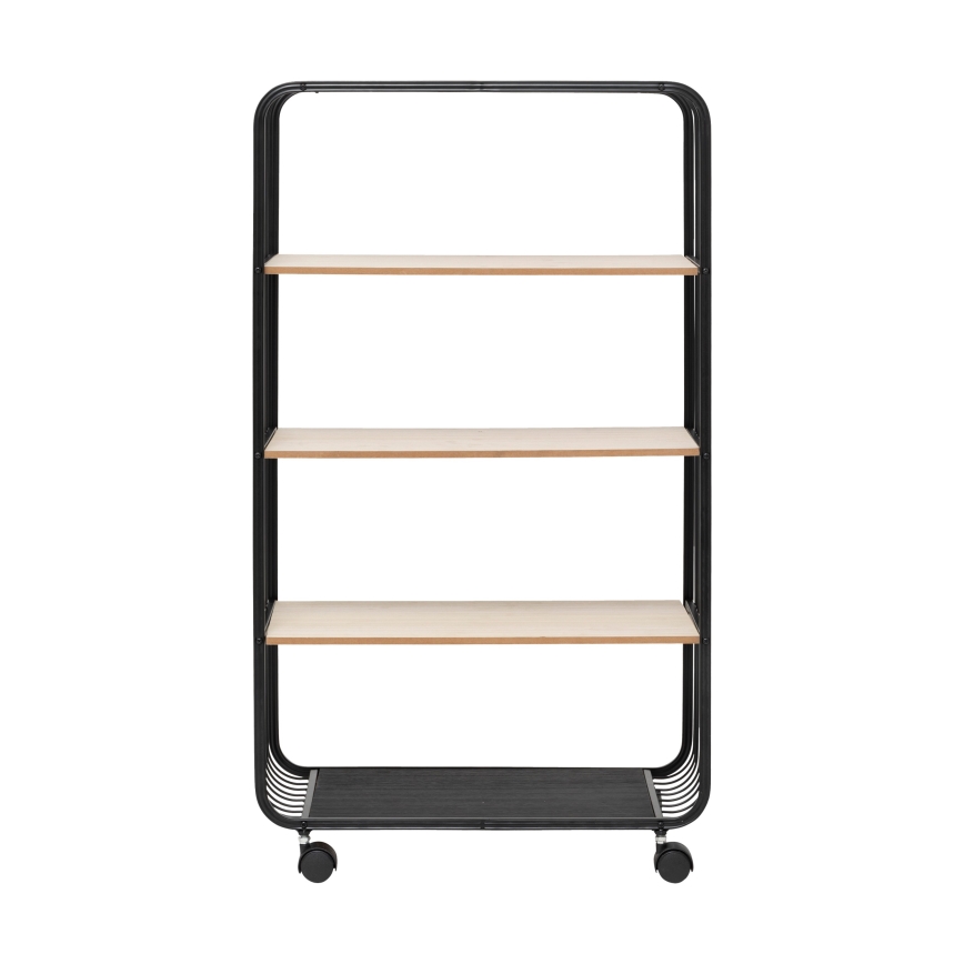 5five - Tavolino da servizio/carrello mobile COLGE 97x55 cm nero/beige