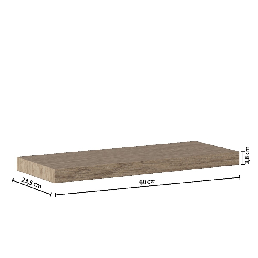 5five - Wandregal HYLE 60x24 cm Eiche