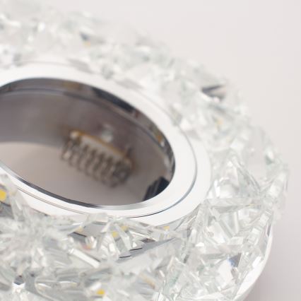 Emithor 71094 - Lampada LED da incasso CRYSTAL FIX 1xGU10/50W + LED/3W STRIPE